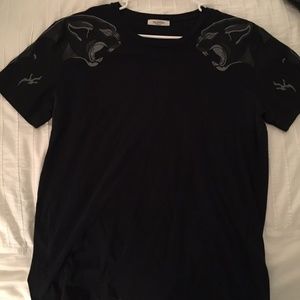 Valentino Garavani Dark Blue Leopard T Shirt 600